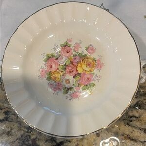 Edwin Knowles China KNO246 246 46 Floral Gold Fluted - 6" BREAD 5